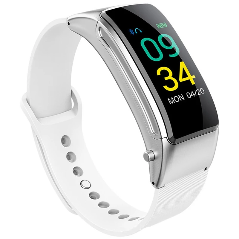 B31 Bracelet Smart Bracelet with Bluetooth Headset Call Smart Watch with Pedometer Sleep Monitor Call White