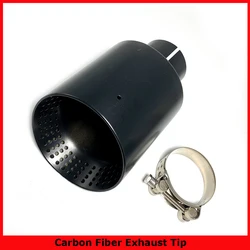 1Piece Matte Black Stainless Steel Car Muffler Tip System Pipe Universal Exhaust Tip For VW GTI MK7 Golf 7 Exhaust Nozzle