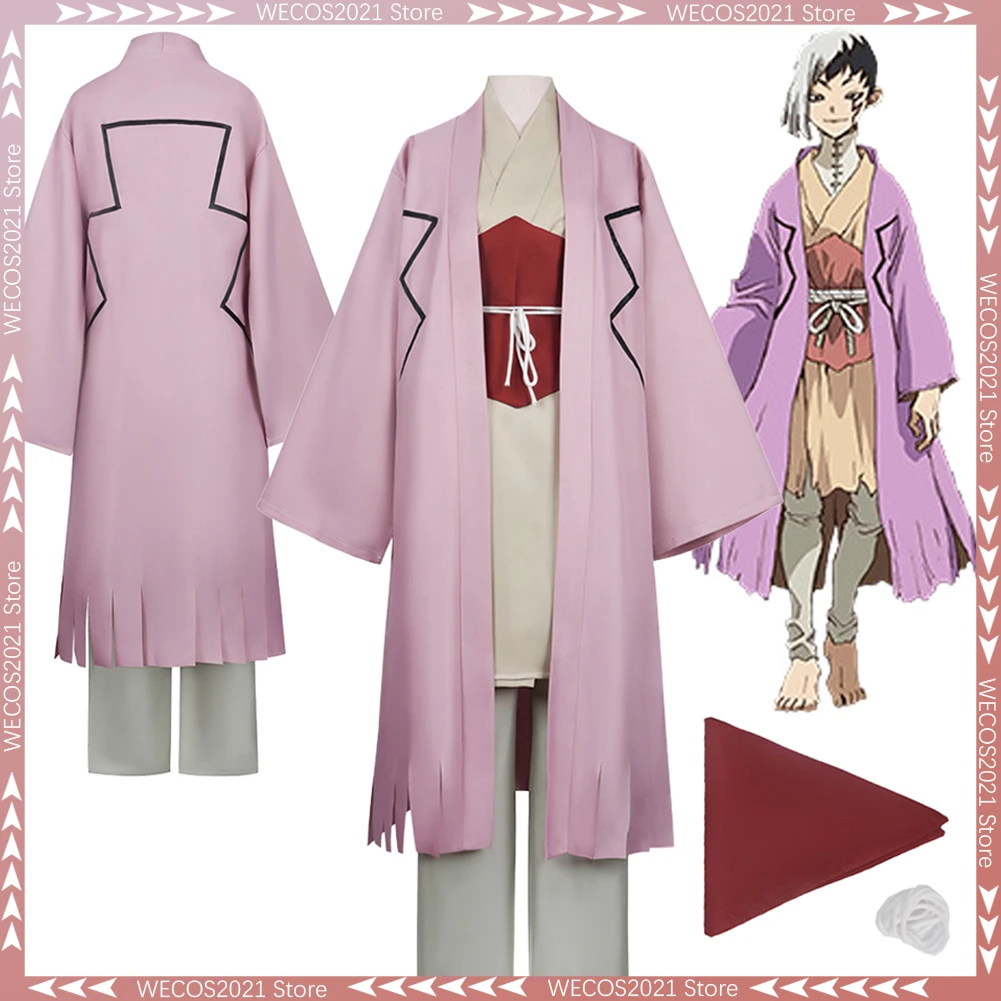 

Disguise Anime Stone of DR Gen Cosplay Clothing Men Costume Halloween Adult Male Dress Up Roleplay Party Outfit