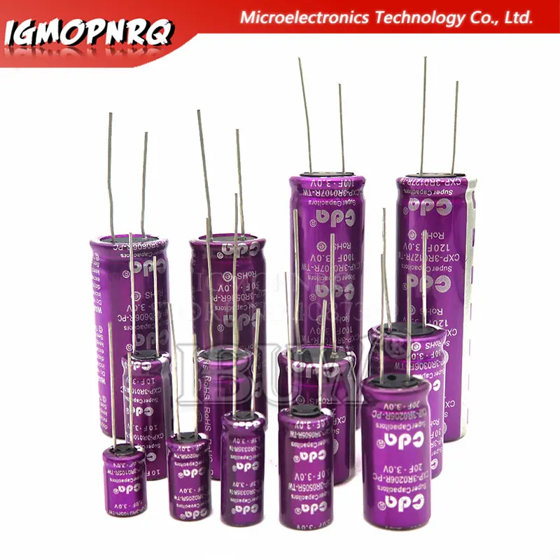 1PCS 3.0V CDA 3V Super Capacitor ibuw 1F 2F 3.3F 5F 7F 10F 15F 18F 20F 30F 50F 60F 100F 120F Farad capacitor 3.0V3.3F 3V10F