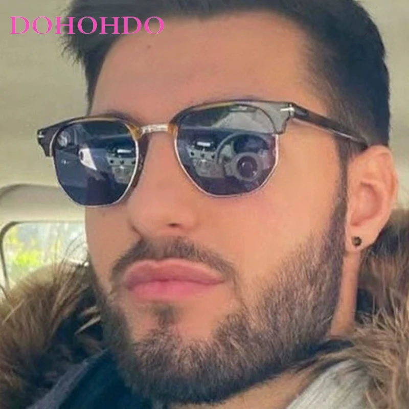 

Vintage Square Rivets Decoration Women's Sunglasses Men Sunglasses Classic Summer Driving Fishing Eyewear Oculos De Sol UV400