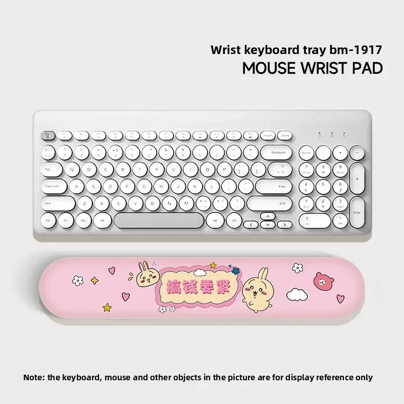 Anime Chiikawa Usagi Kawaii Ergonomic Wrist Rest Mouse Pad Non Slip Desk Mat Laptop Keyboard Support Office Set For Women Cute view 6