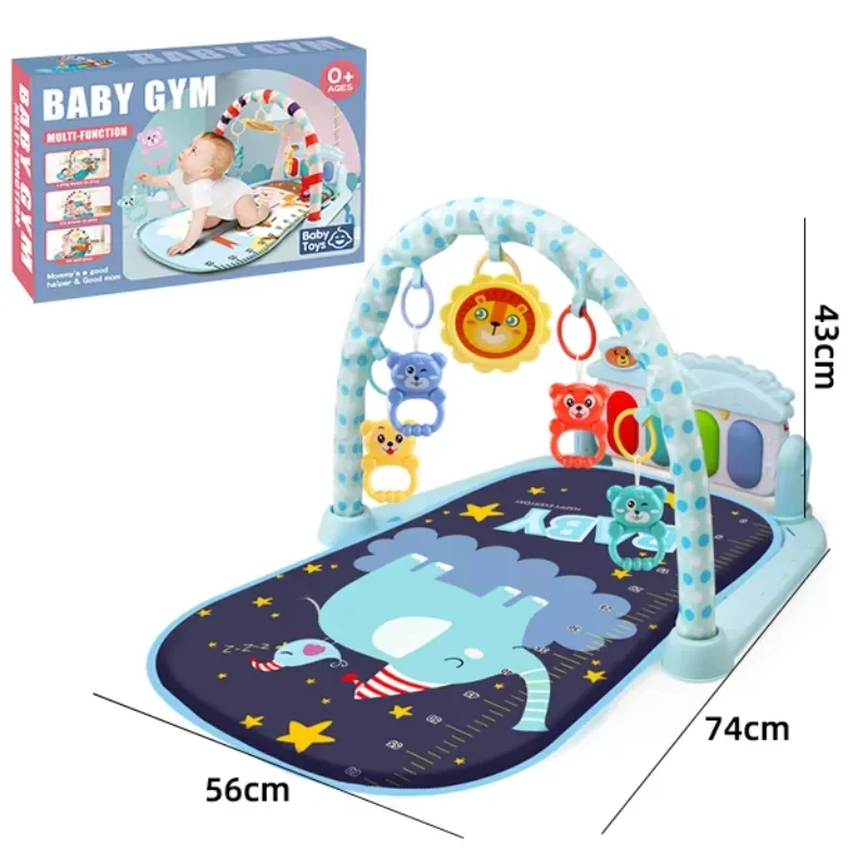 Play Gym Carpet en Kick Piano Activity Babyspeelkleed met projectie-fitnessrek