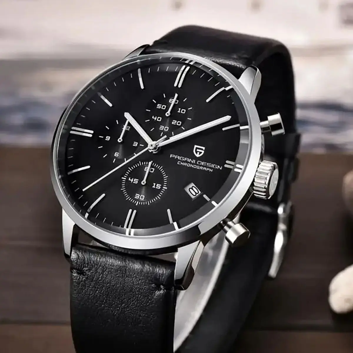 PAGANI DESIGN Minimalist Men\'s Automatic Mechanical Watch Leather Waterproof 30M Automatic Date Sapphire Classic Watch for Men R