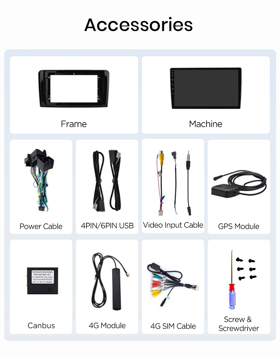 Junsun 8-Kern Wireless CarPlay Android Auto Autoradio für Mercedes Benz M-Klasse W164 GL-Klasse X164 ML GL 4G WiFi GPS Navigation Autoradio Head Unit – Detail 3