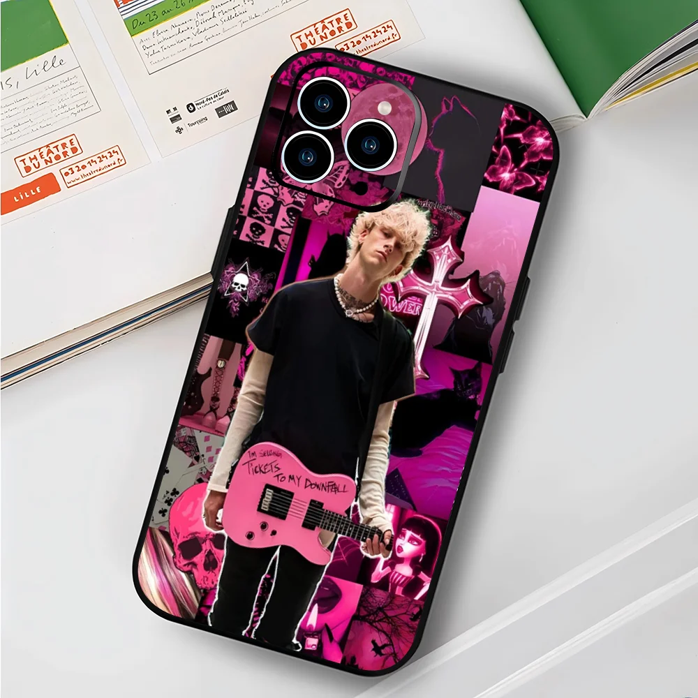 MGK M-Machine Gun Kelly Phone Case Silicone Soft For IPhone 16 15 14 13 12 11 X XR Plus Pro Max Plus