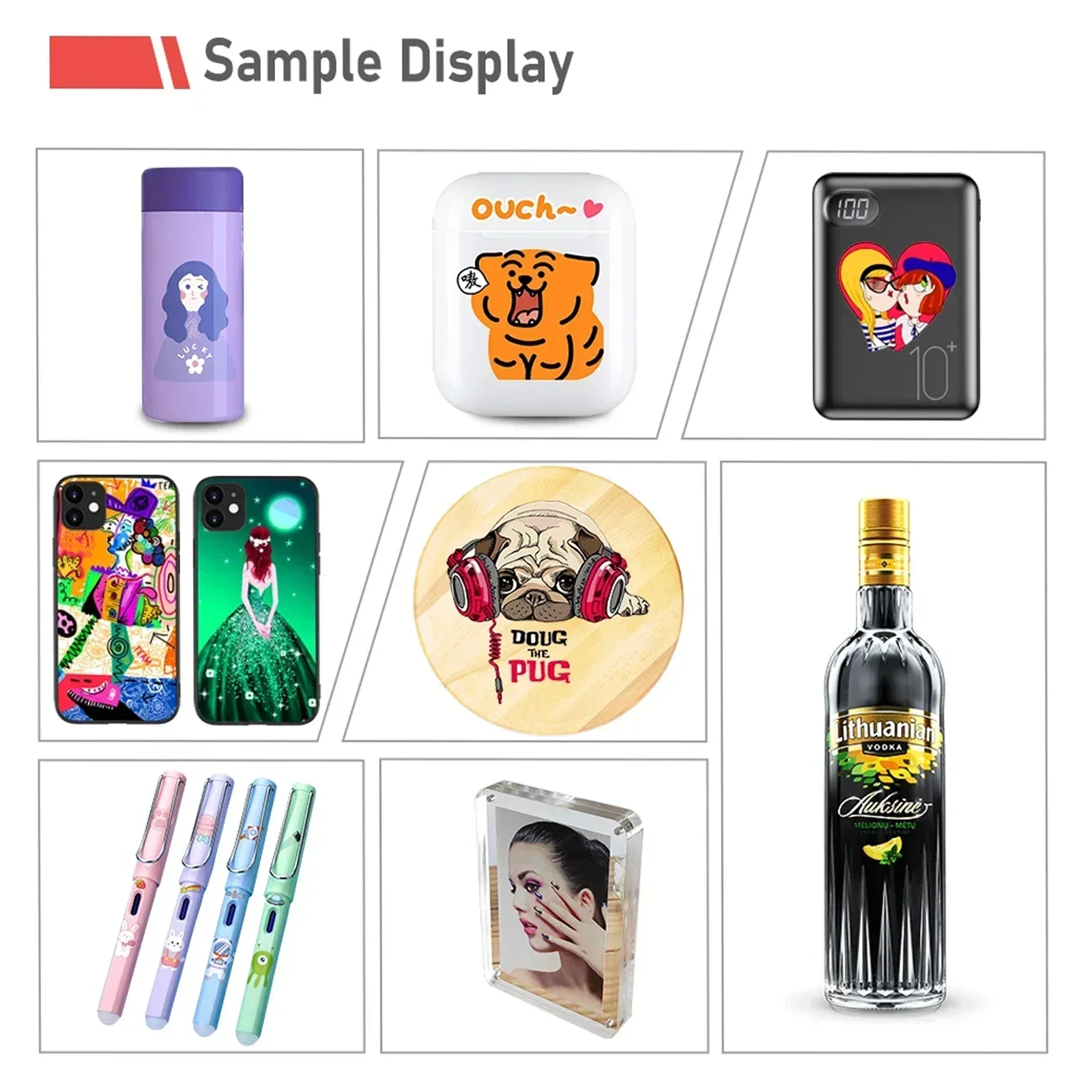 

VEVOR UV Printer A4 Size Label Phone Case Flatbed UV Printer with Varnish A4 UV Printer Sticker For Bottle Acrylic Glass