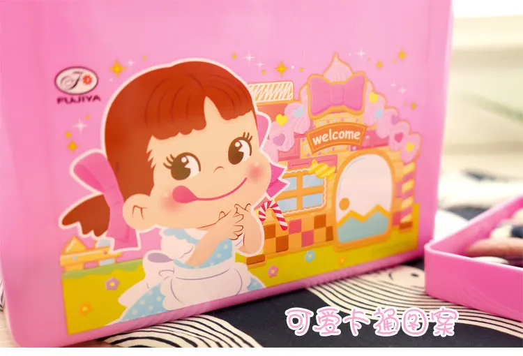 Niedlichen Cartoon Kinder Doppel Schichten Lagerung Box Tragbare Kunststoff Spielzeug Kinder Geburtstag Geschenk Kreide Snack Gebäude Block Organizer – Detail 13