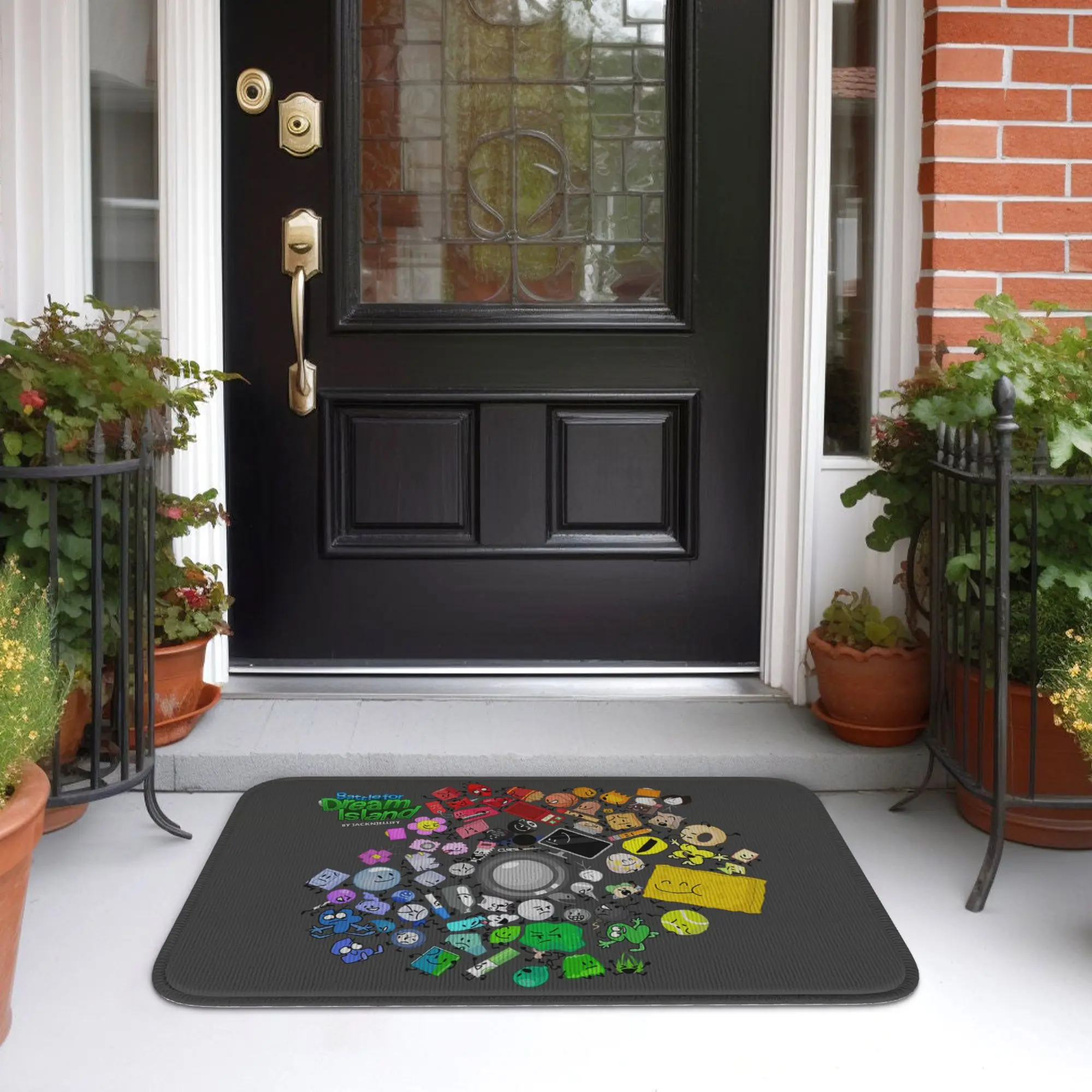 Battle For Dream Island Bfdi Anime Characters Doormat Kitchen Entrance Floor Mat Non-slip Carpet Rug for Bedroom Footpad Mats