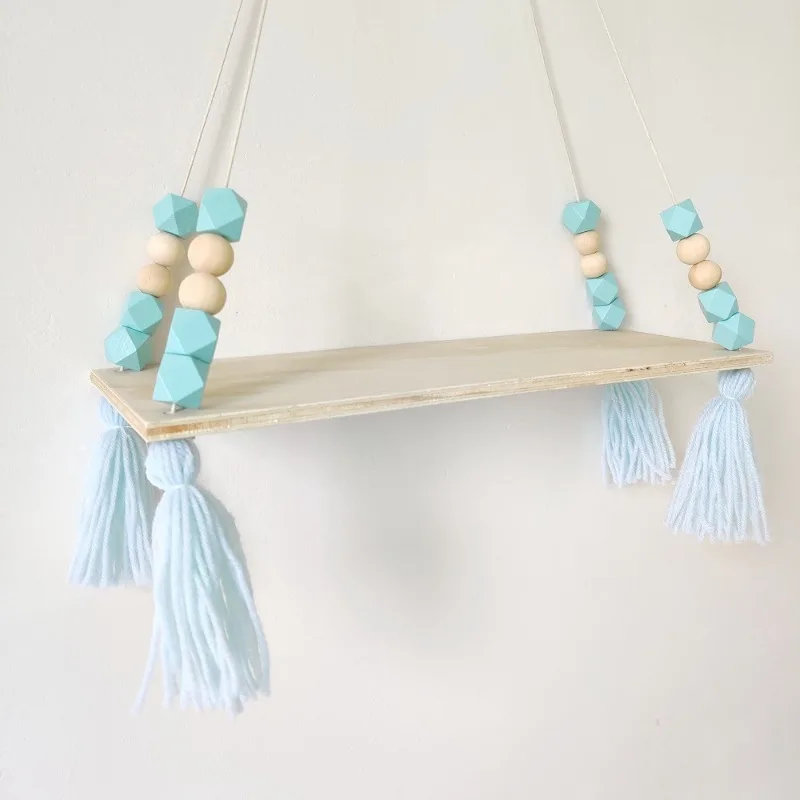 Macaron octogonal perle frange étagère enfants organisateur mural créatif décor à la maison