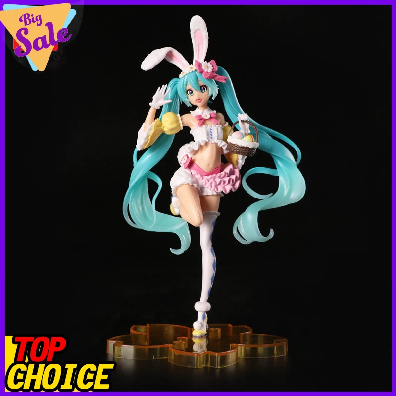 

Аниме-фигурка Хатсуне Мику 23 см, милая модель из ПВХ, кукла с кроличьими ушками, коллекционные украшения, рождественские игрушки, подарки