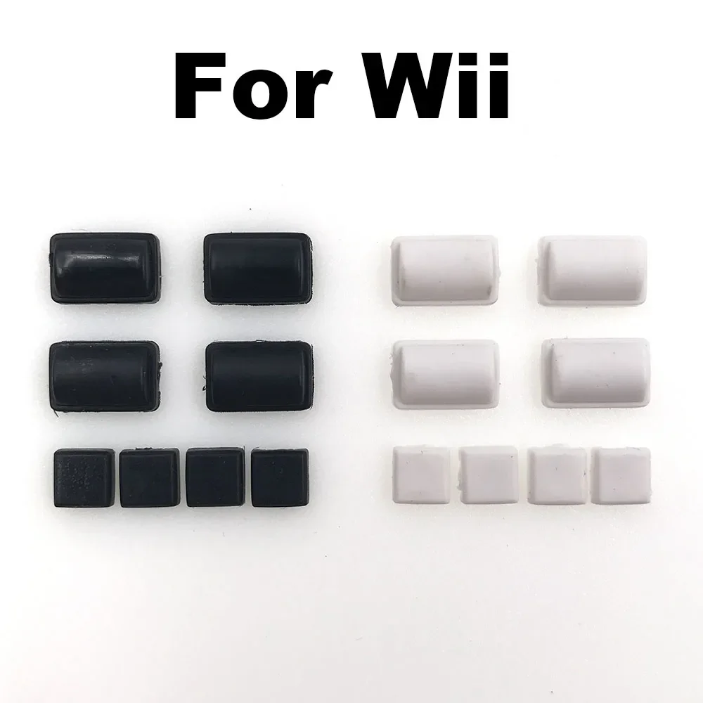 

10 комплектов для консоли Nintendo WII, нескользящая резиновая накладка, пылезащитные заглушки, сменная крышка для винтовых ножек