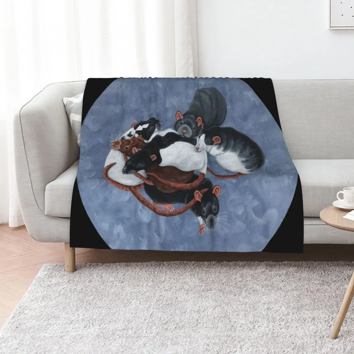 

Rat Pile Throw Blanket Hairy Luxury Multi-Purpose for babies Blankets