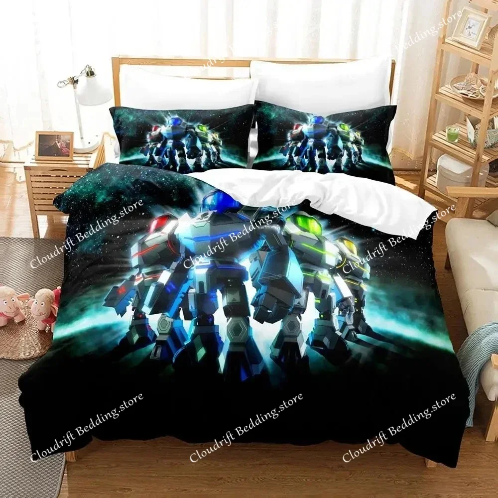 

3D Print Metroid Prime Bedding Set Duvet Cover Bed Set Quilt Cover Pillowcase Comforter king Queen Size Boys Adult Bedding Set02