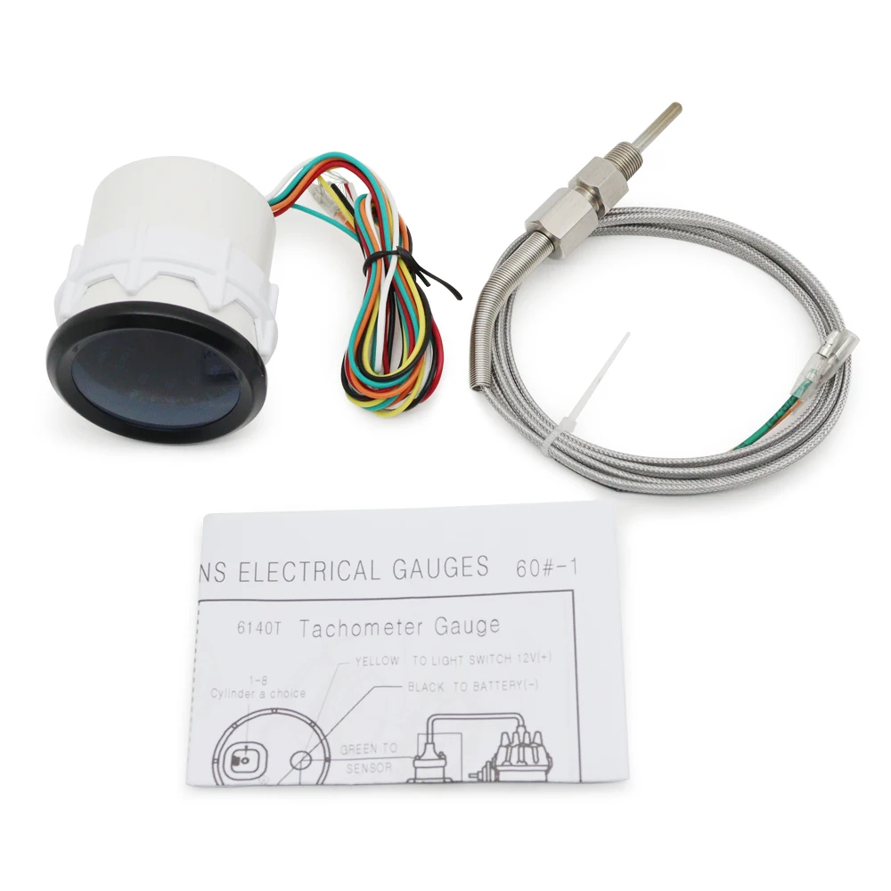52 mm Boost/Vakuum/Wassertemperatur/Öltemperatur/Ölpresse/Spannung/Drehzahlmesser/Luft-Kraftstoff-Verhältnis/EGT-Messgerät, analoge blaue LED + 52 mm Messgeräte – Detail 31