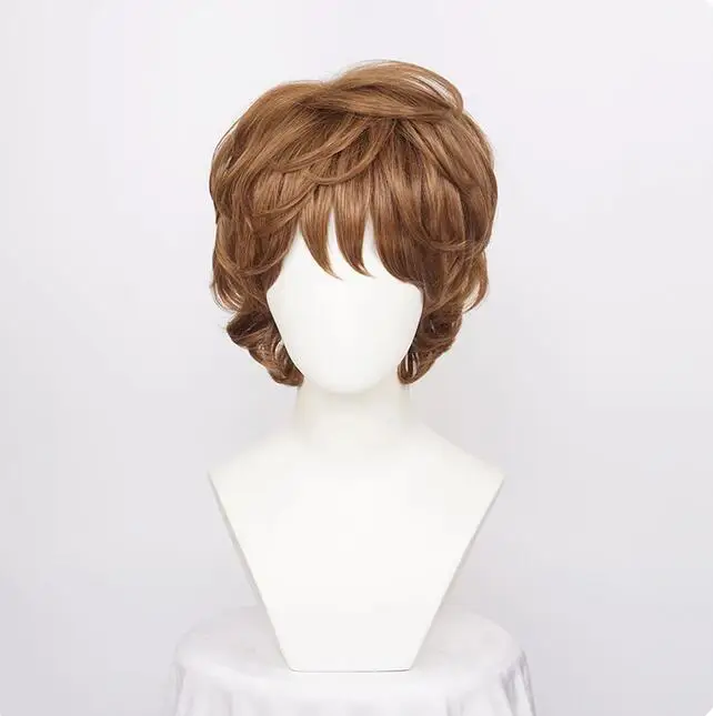 Synthetic Hair Wigs Short Curly Men's Cosplay Wigs Heat Resistance fiber Halloween Party Wigs + Wig Cap