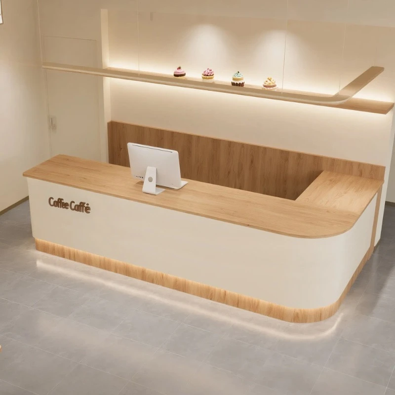 

Изогнутые стойки ресепшн для отелей: Современный, простой дизайн, представительские стойки для ресепшн, демонстрационные прилавки, коммерческая мебель для зон приёма гостей