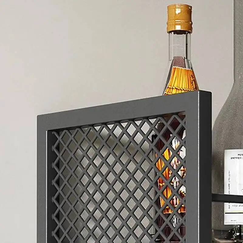 ﻿ Vinera-abrestante de Metal para vino, luces montadas en la pared, vitrina moderna nórdica, licor, hogar, Bancone Da Bar, muebles