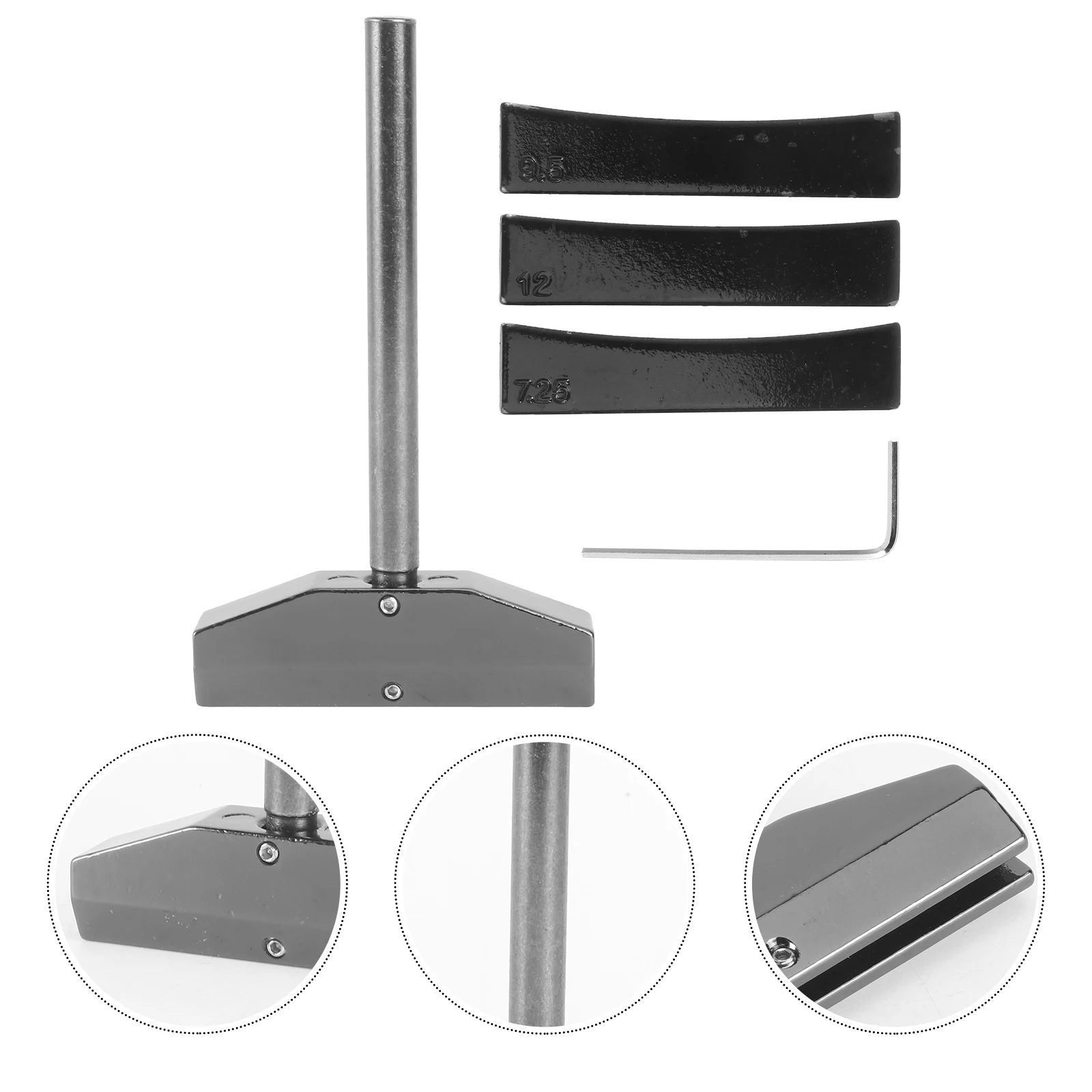 

1Set Guitar Fret Press Tool Alloy Fretboard Press Caul with 4 Inserts Ideal for Guitar Fret Repair Adjustment and Bass