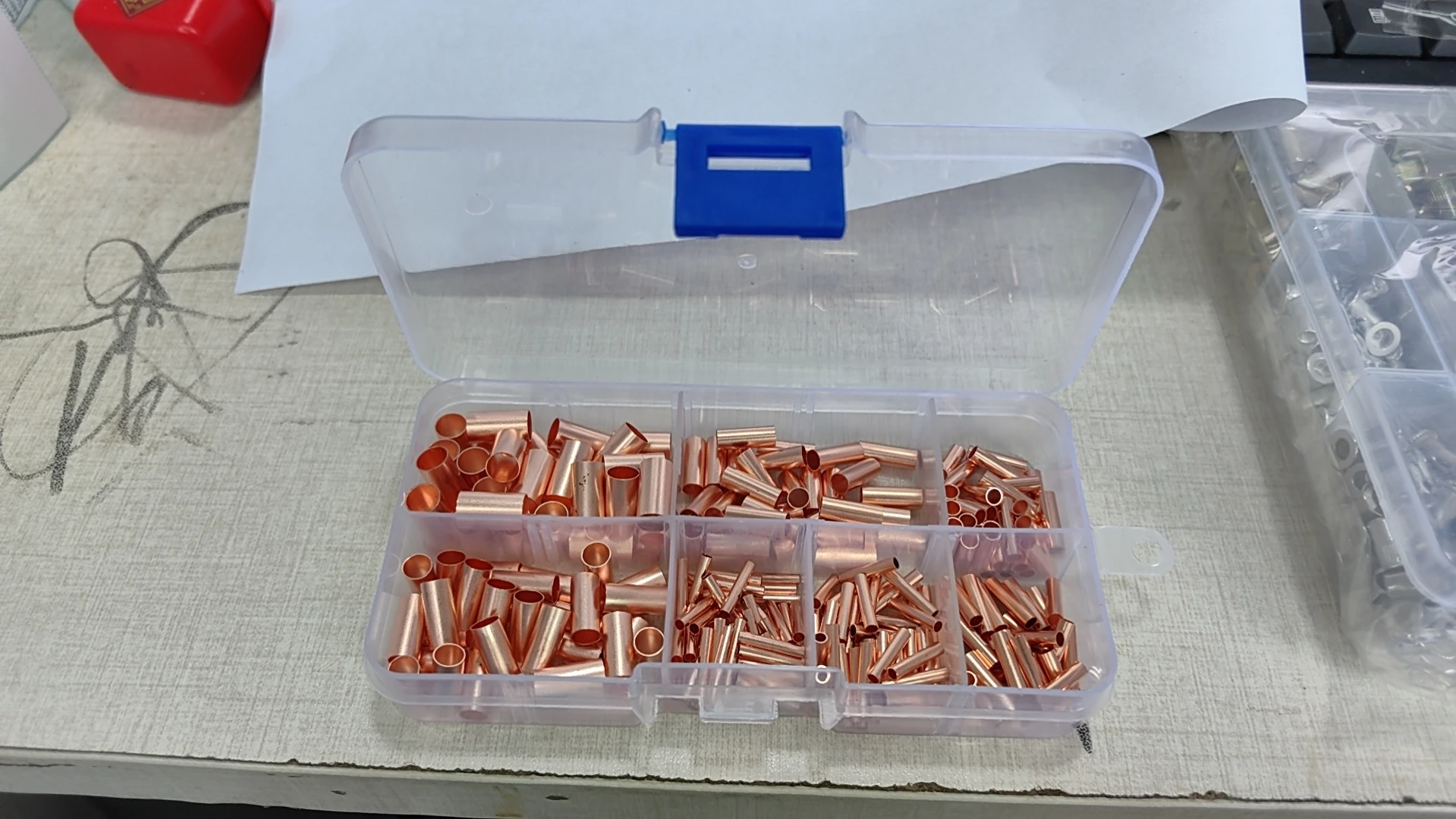 

250pcs Different Diameters 1.5mm 2.0mm 2.5mm 3.0mm 4.0mm 5.0mm 6.0mm 12mm Length Copper Connecting Tube Terminal Connecting Set