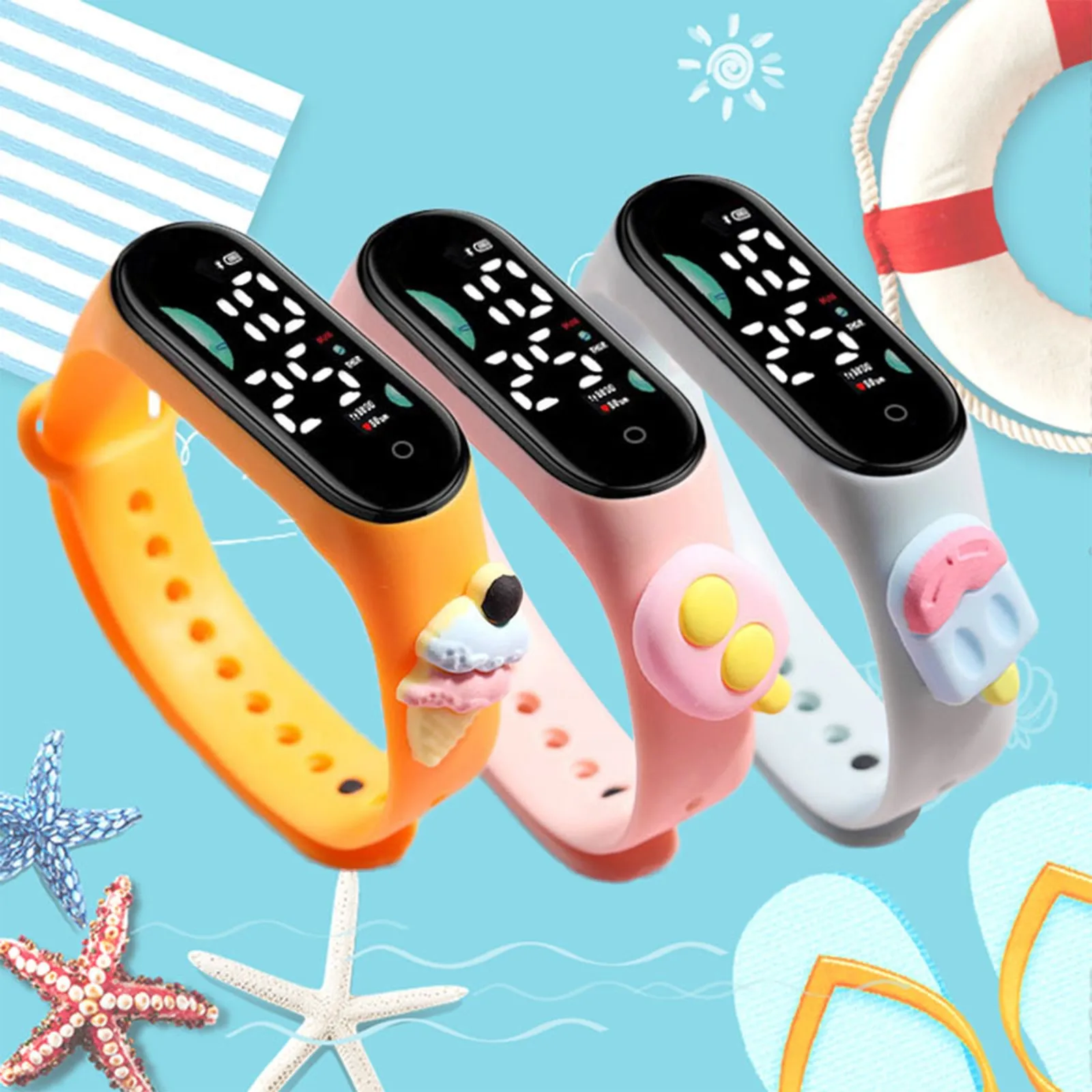 Children's Sports Watch Cartoon Watch Outdoor Bracelet Life Electronic Watch Children‘s Watches Birthday Gifts Kids Reloj