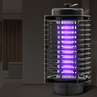 Effective Electric Shock Mosquito Killer Lamp Physical Portable Trapping and Insect Killing Lamp Black LED Fly Traps Bedroom