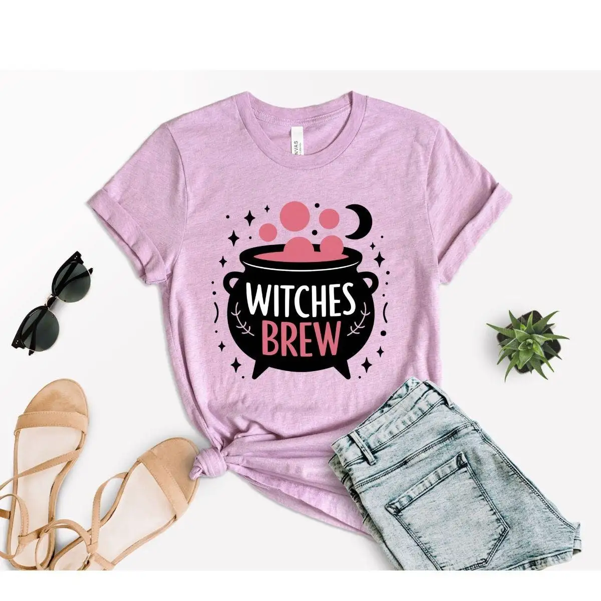 Witches Cauldron Brew Halloween T Shirt Coffee Lover Party