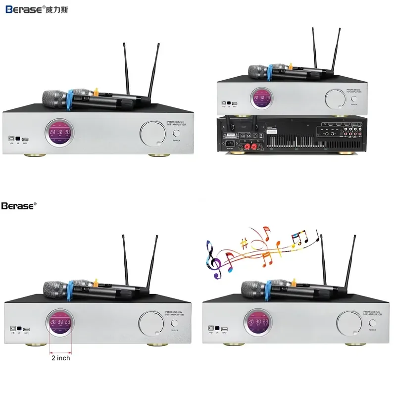 Berase DK-450 3-в-1 многофункциональный цифровой DSP-усилитель для караоке с ревербератором, профессиональное звучание