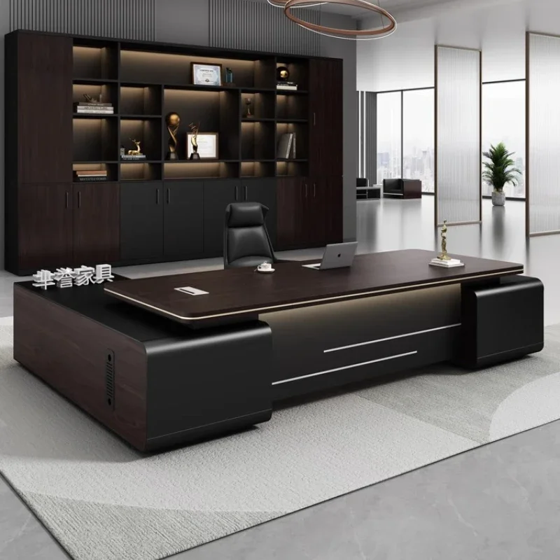

Мебель для офиса и дома: Роскошный L-образный компьютерный стол с выдвижными ящиками для хранения, для руководителя