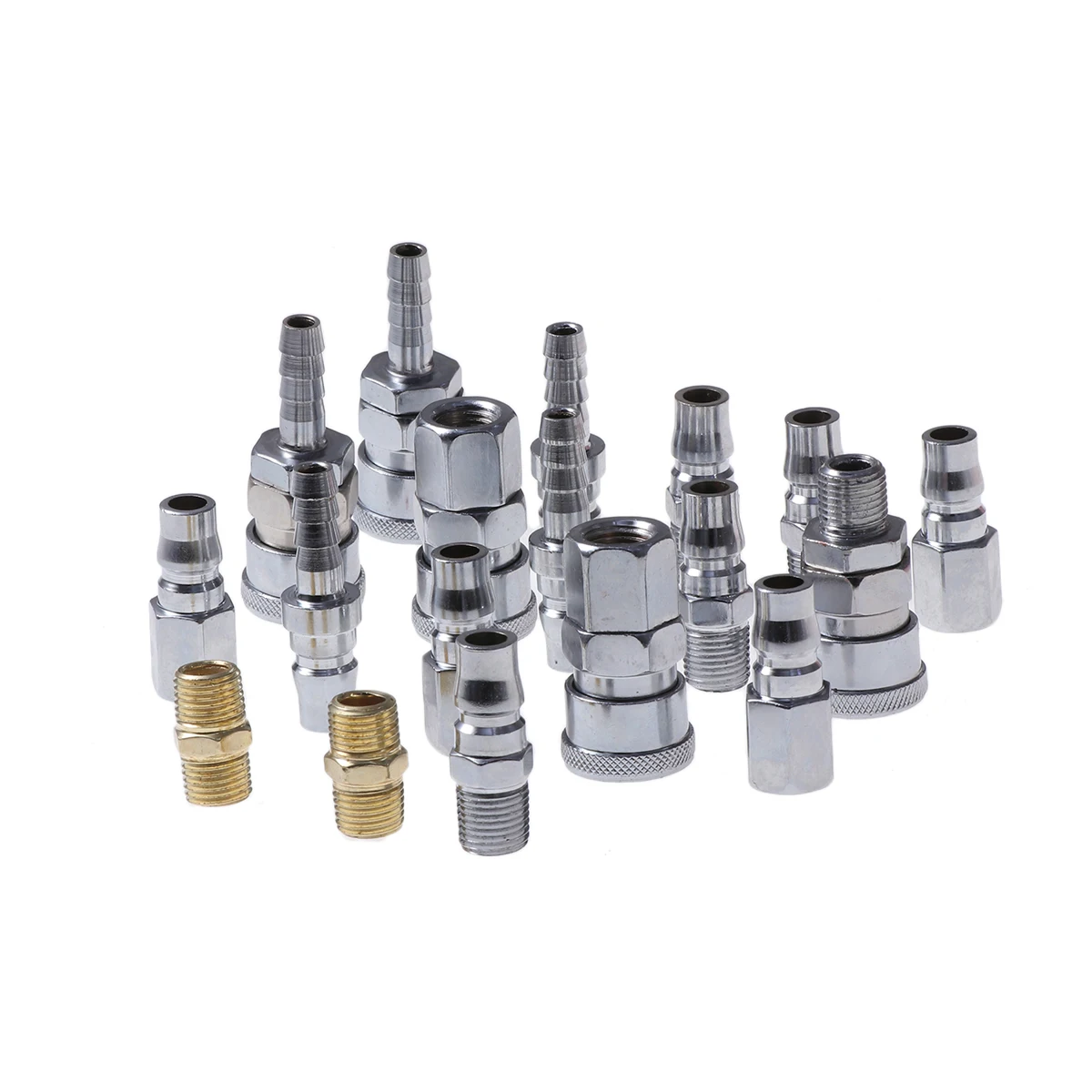 

18pcs Fast Joint Kit 1/4 Inch Hose Compressor Fitting Couplings Connector Male Female Air Tool Accessories Quick
