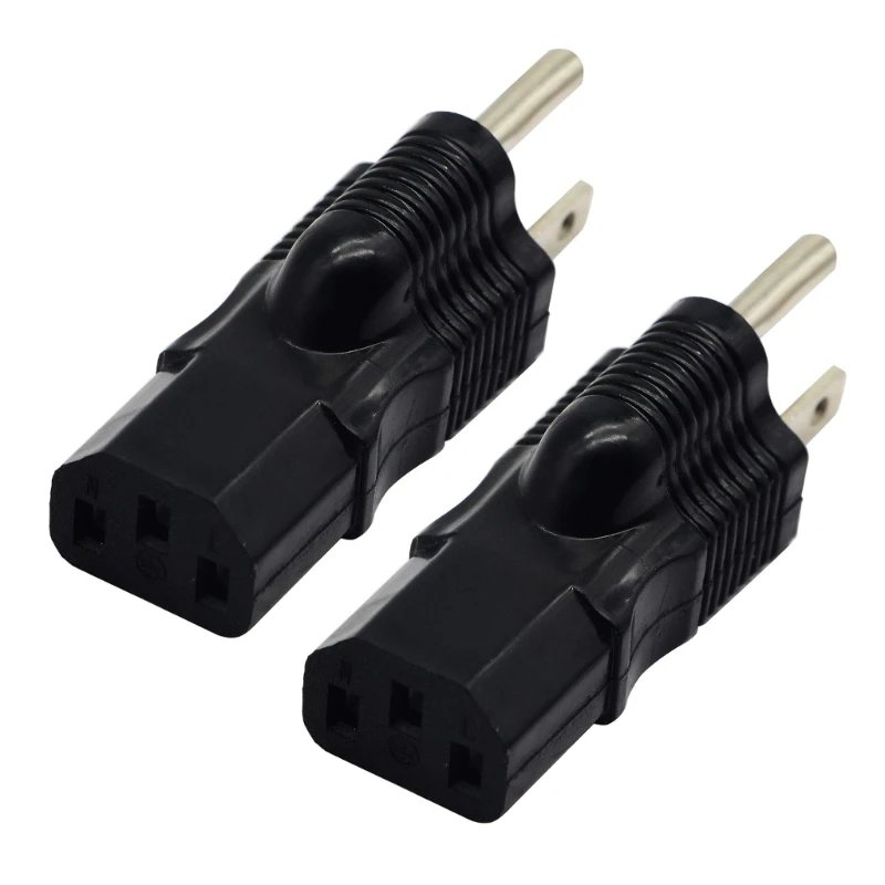 

5-15P to C13 Plugs Power Adapter Plug Converters 16A/110-250V High Power Plug Adaptors 3Prong Plug to 5-15P Converters