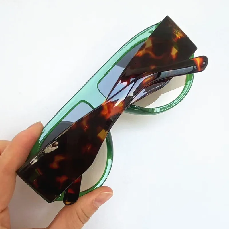 Modische Unisex-Sonnenbrille mit Froschspiegel, UV-Schutz, Übergroßer Rahmen, Breite Bügel, Sonnenbrille Google – Detail 13