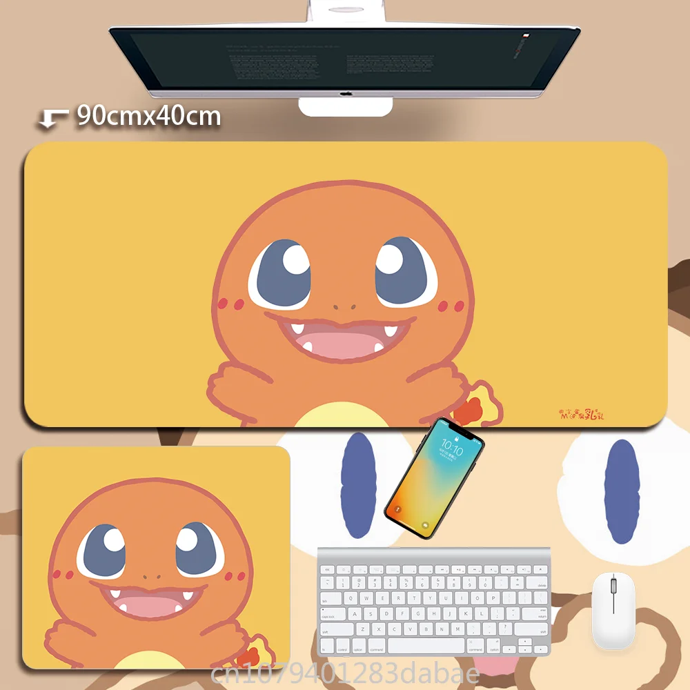 Alas Meja Anak Perempuan Pikachu Alas Mouse Lucu Alas Keyboard Pokémon Kulit Alas Meja Lucu Super Tampan Aksesori Komputer PC Game Con