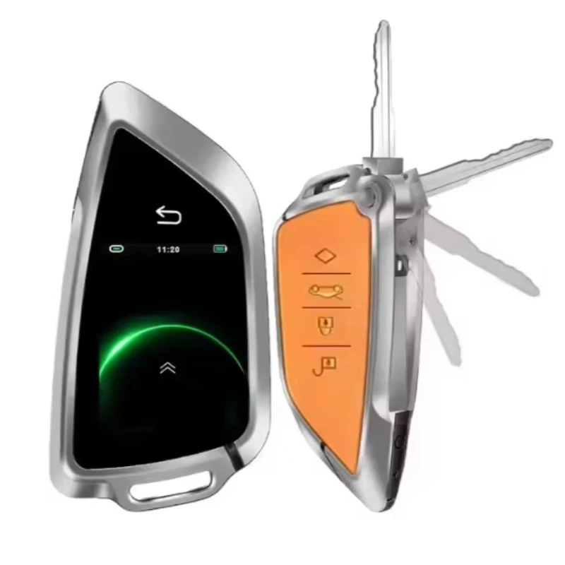

Car key Smart LCD universal accessories Electronic car with spare mechanical key