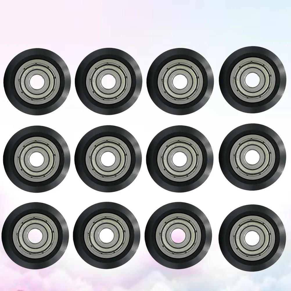 

12 шт. 5-мм круглых пассивных роликов из черного пластика со встроенным подшипником для плавного движения 3D-принтера