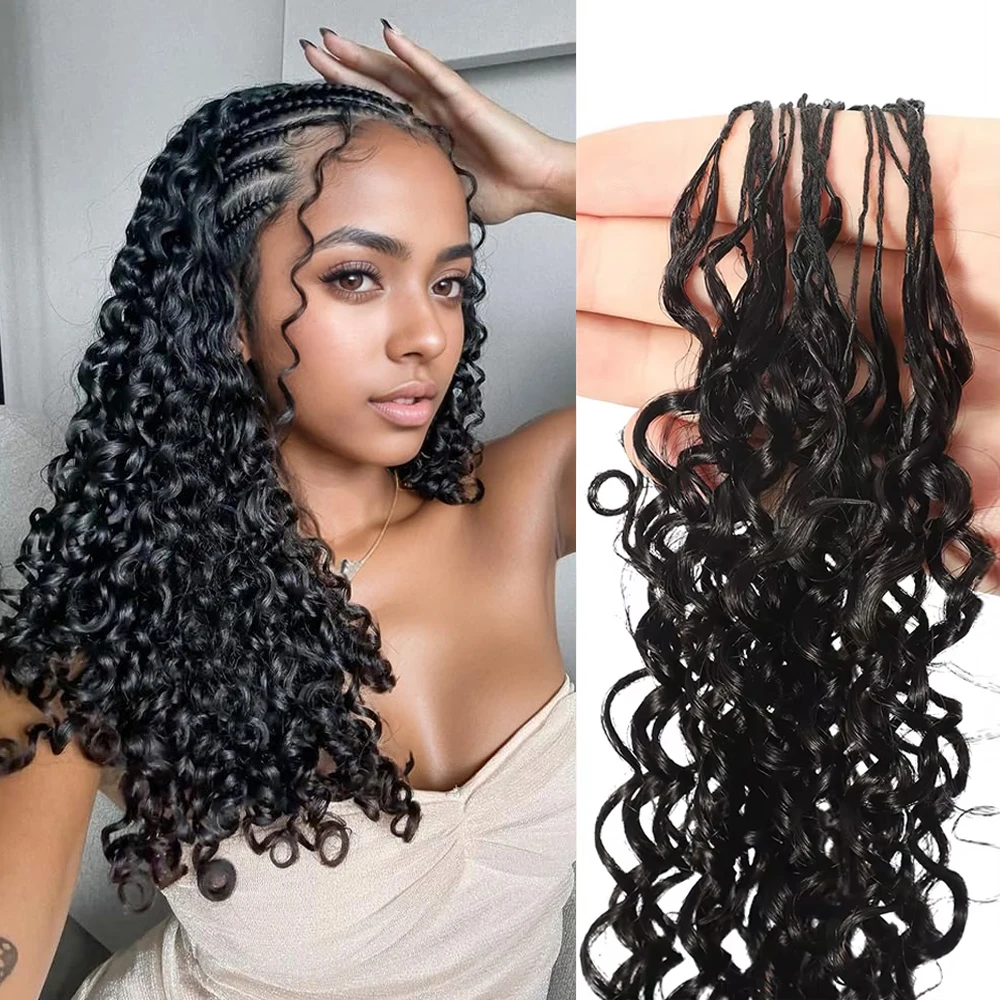 

12A маленькие спирали вьющиеся перья крючком человеческие волосы для плетения предварительно разделенные для косичек в стиле бохо странные вьющиеся волосы без узлов