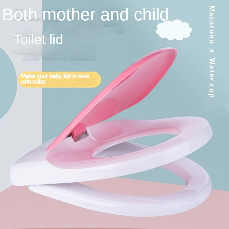 Children's Toilet Lid Adult Double-Purpose Thickened Slow-down Universal Old-Fashioned Toilet Lid Two-in-One Child