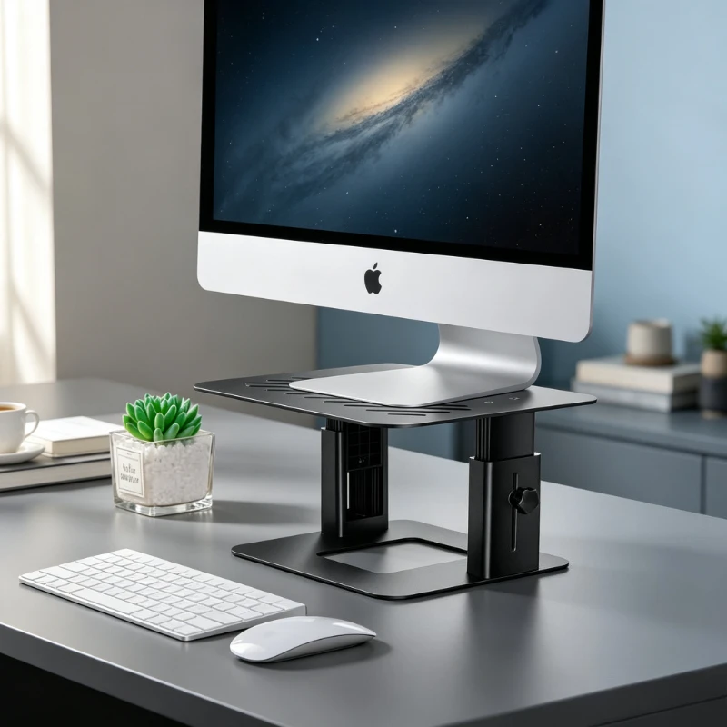 Height Adjustable Monitor Laptop Stand Riser Desktop Computer Shelf Storage Base for Office Home Study Desk Workspace 모니터 받침대