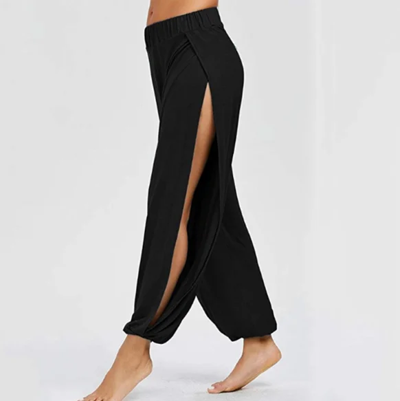 2026 New Pants for Women Casual White Balck Hollow Out Elastic Waist Harem Pant Women Pantalones Cortos De Mujer Q6072