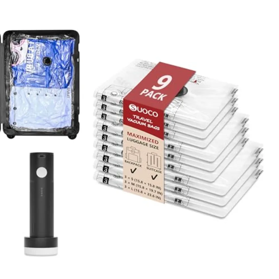 

Вакуумные пакеты для одежды с перезаряжаемым электрическим насосом, компрессионные органайзеры для упаковки, для хранения в багаже и чемоданах