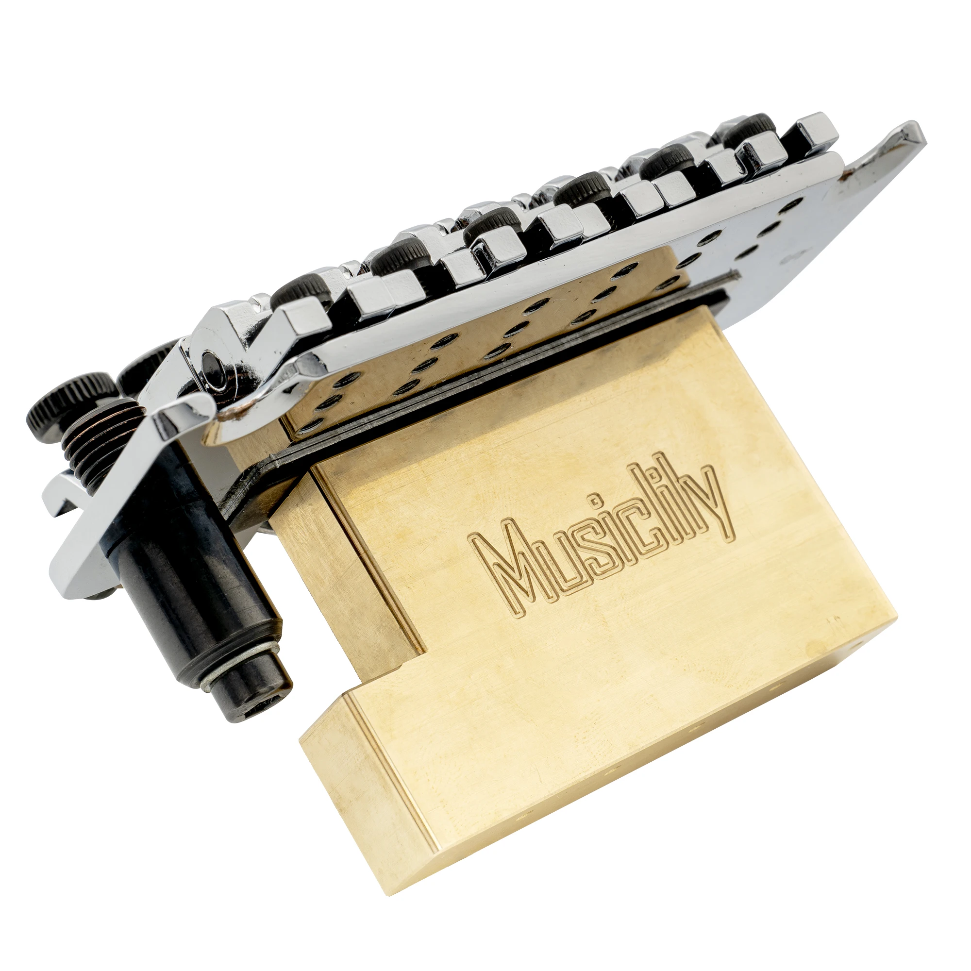 Musiclily Ultra Full Solid Brass L Shaped Tremolo Block for Electric Guitar Floyd Rose Locking Tremolo Bridge