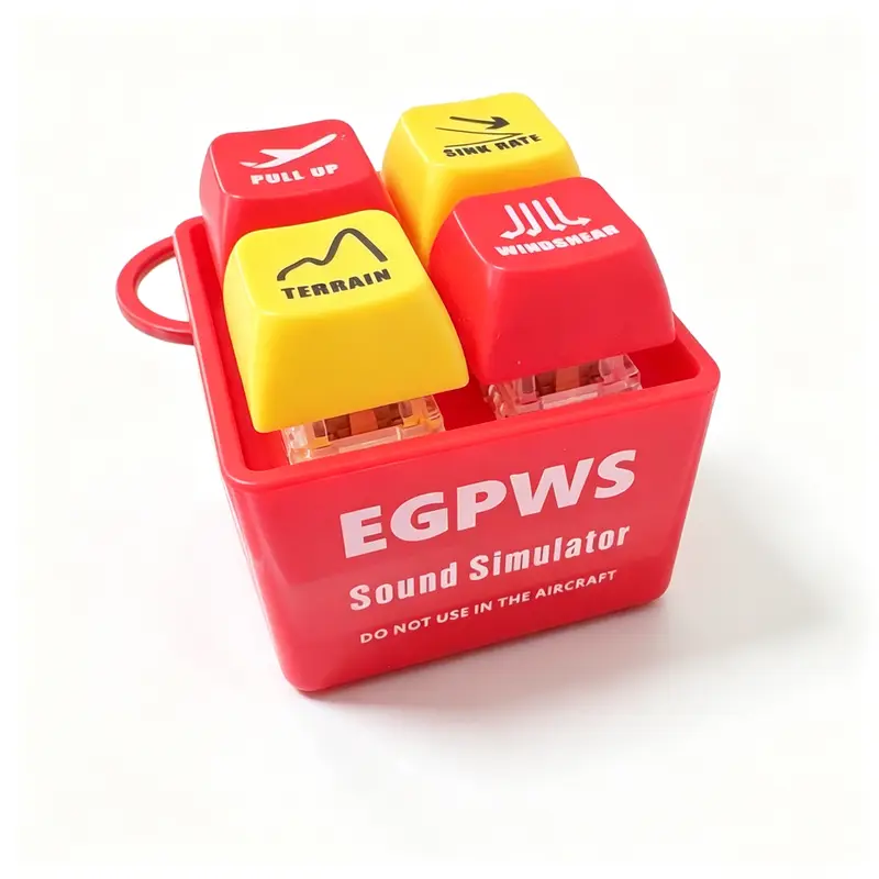 Genuine Boeing 737 Airbus A320 EGPWS Warning Sound Simulator Warns  Commercial Aircraft Route Pilot Crew Car Keychain - Image 4