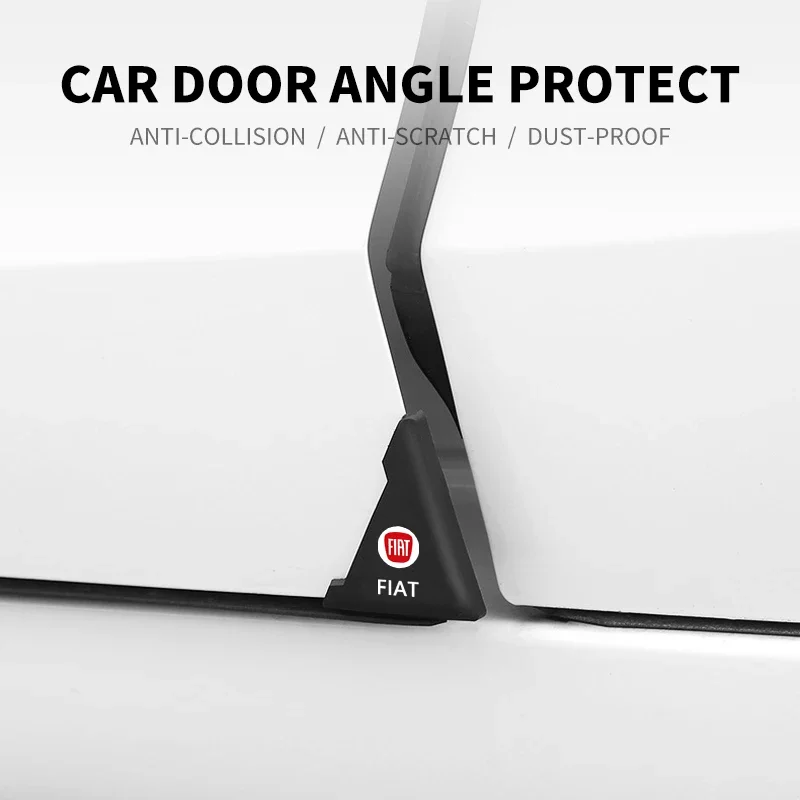 2Pcs New Car Door Corner Collision Anti-scratch Protector For Fiat 500 Ducato Pondo Punto Panda FR Abarth Doblo Stilo Bravo