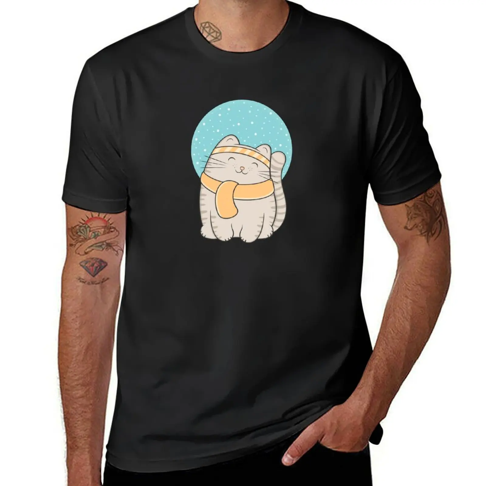 fin, the snow cat T-Shirt plus size tops customizeds cute tops plain white t shirts men