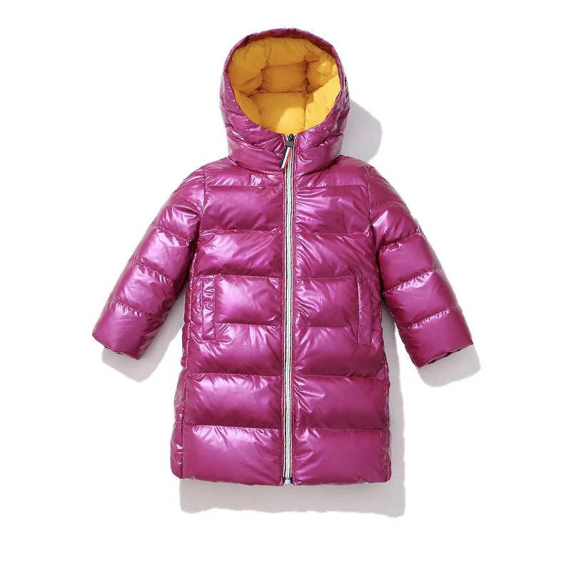 

Girls Fashion Winter Brightly Warmth Boys Puffer Jackets Child Long Down Coat Kids Outfits Children Outerwear 3-12 Years