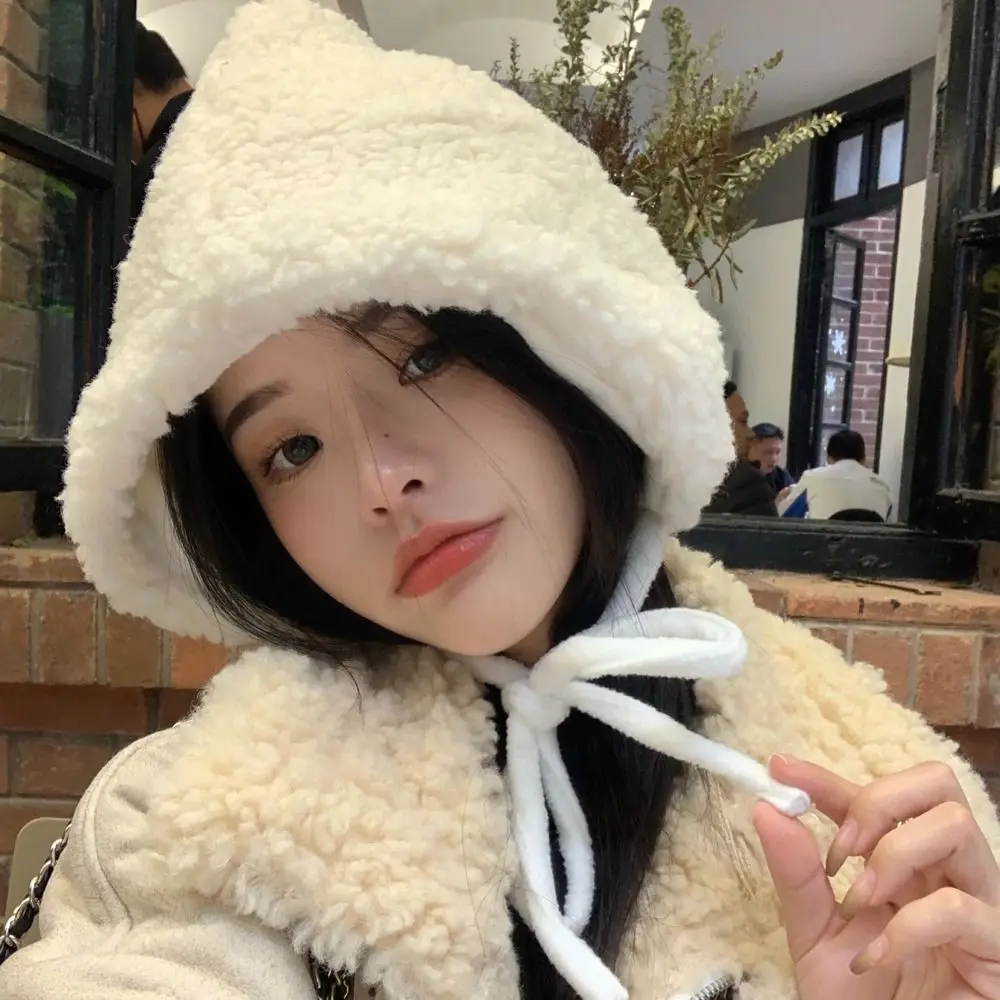 الشتاء الكورية نمط بالاكلافا Skullies قبعات لينة امبسوول Coldproof مقنعين قبعات رشاقته الدافئة محبوك قبعات حريمي الفتيات