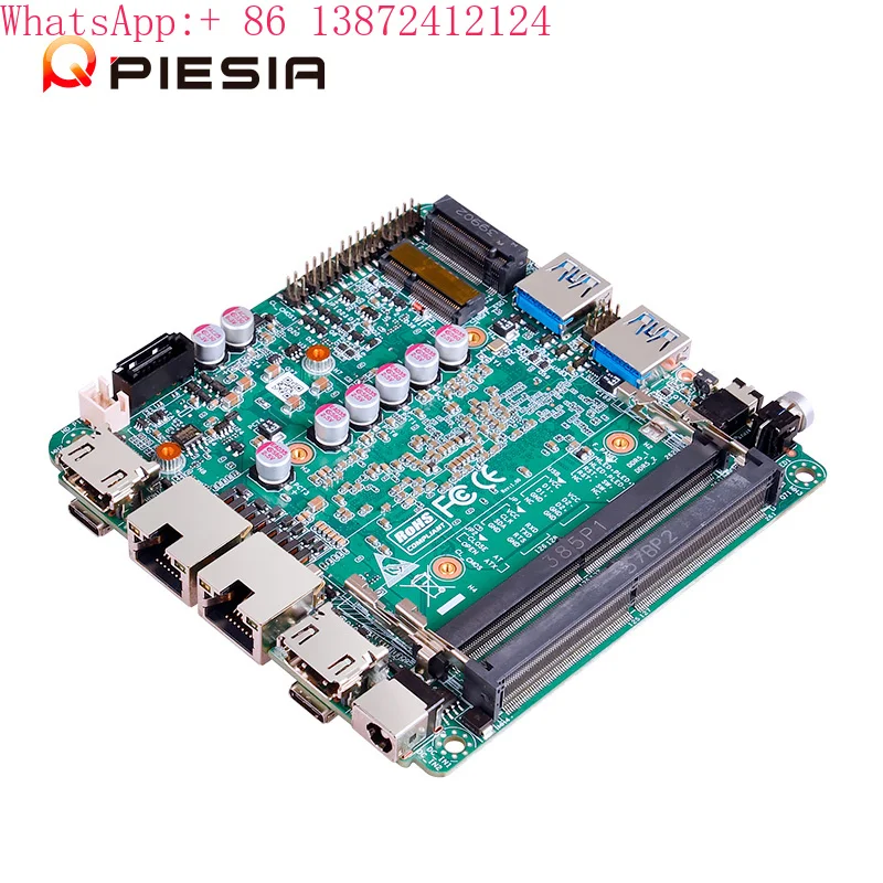Piesia Intel Core AI Ultra 7 155H 155U 125H 125U Mini placa de PC Industrial Dual Lan 2 * DDR5 96GB 2 * HD/tipo-c X86 NUC placa base