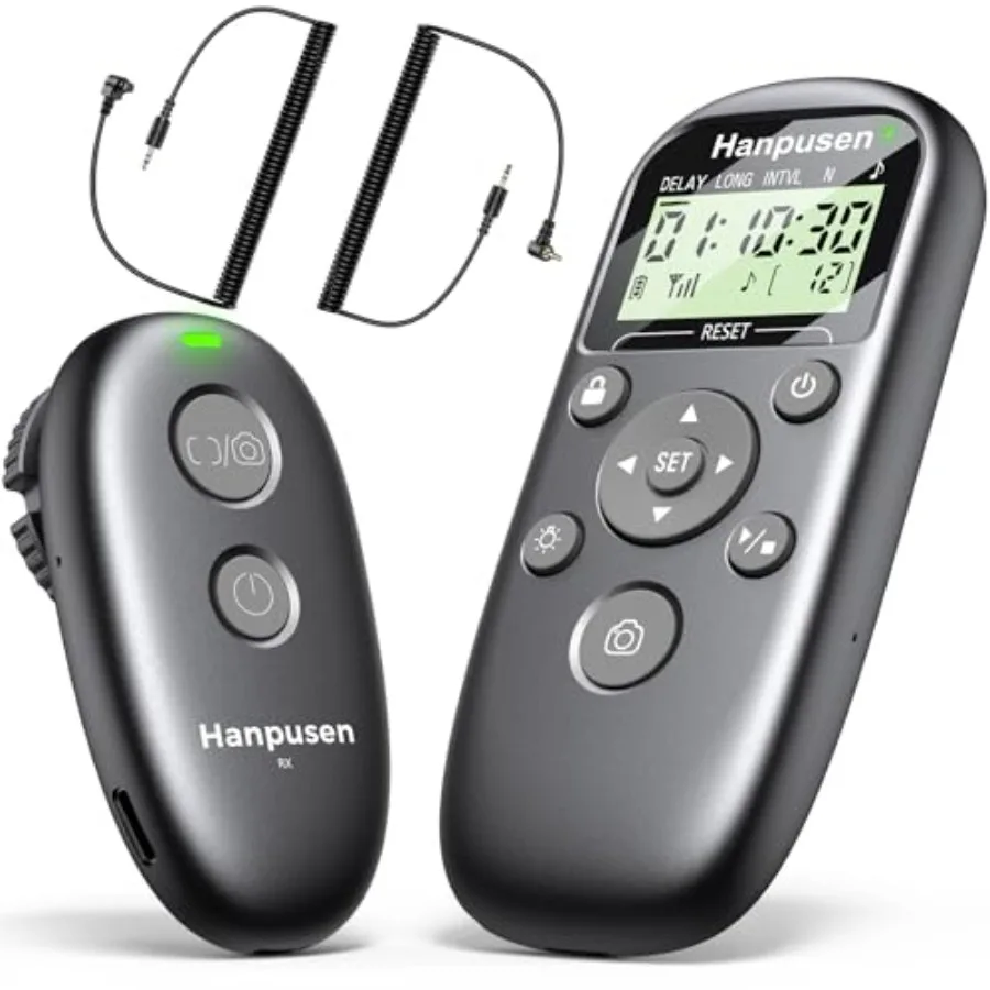 Rechargeable Wireless Intervalometer Shutter Release Cameras - Time-Lapse, Star Trails, Interval and Bulb Exposure Remote with