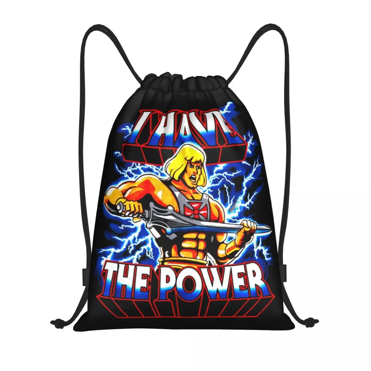 Custom Masters Of The Universe Drawstring Bags for Training Yoga Backpacks Women Men Power He-Man Sports Gym Sackpack