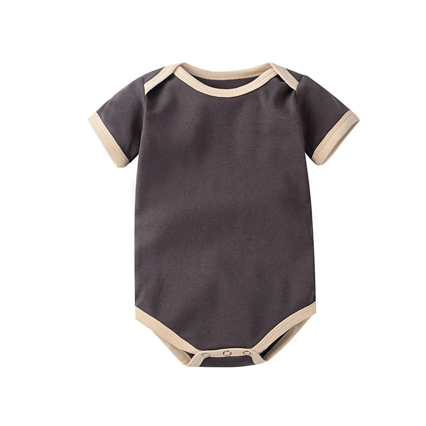 NewBorn Bodysuit Solid Cotton Baby Boy Clothes Short Sleeve Romper Baby Girl Clothes 0-12M Bebes